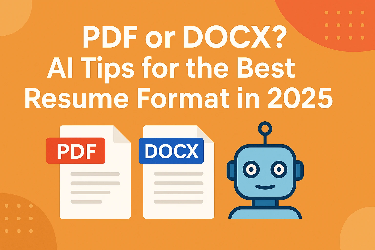 PDF or DOCX? AI Tips for the Best Resume Format in 2025